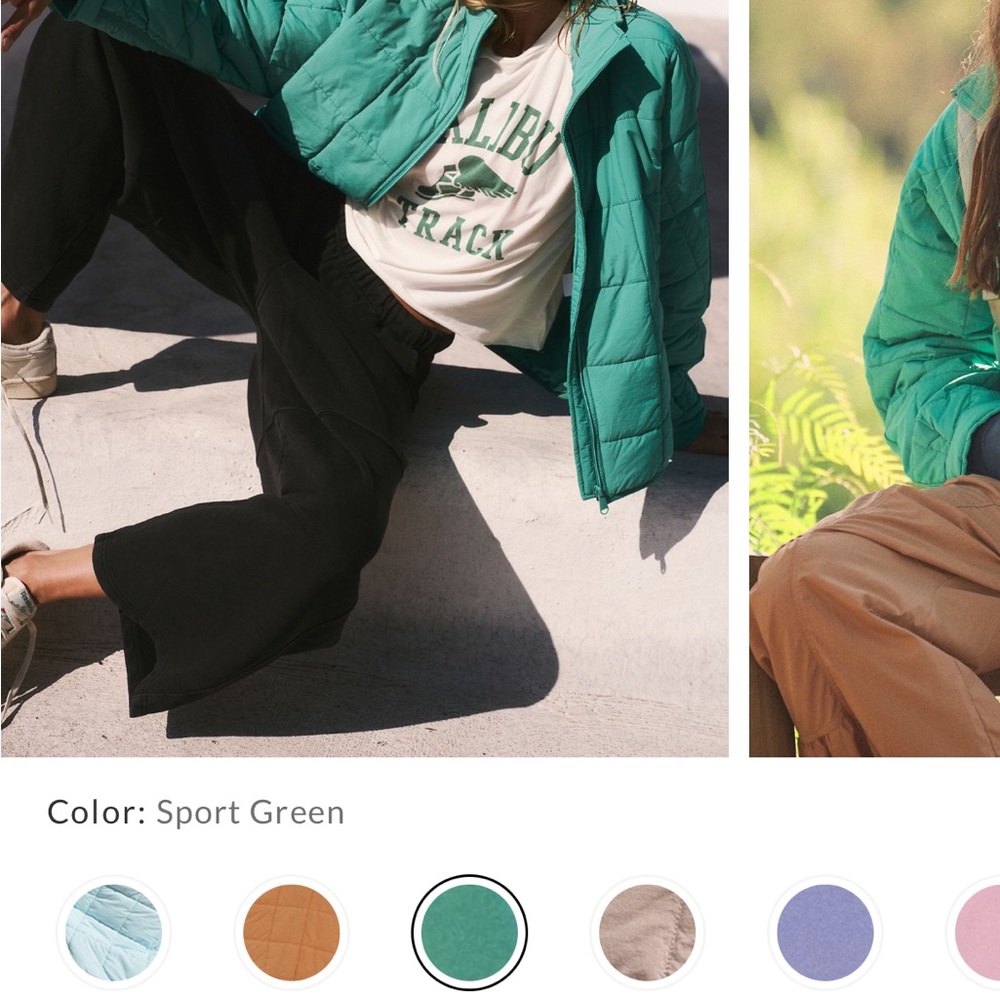 FP Movement Pippa Packable Puffer Jacket - sport green L